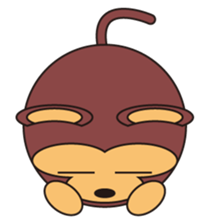 circle face 5 monkey sticker #227610