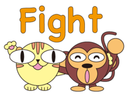 circle face 5 monkey sticker #227611