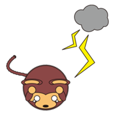 circle face 5 monkey sticker #227613