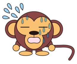 circle face 5 monkey sticker #227614