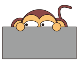 circle face 5 monkey sticker #227615