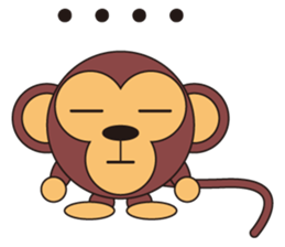 circle face 5 monkey sticker #227617