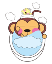 circle face 5 monkey sticker #227618