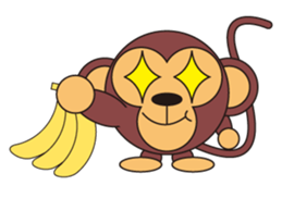 circle face 5 monkey sticker #227619