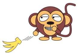 circle face 5 monkey sticker #227620