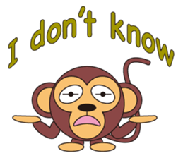 circle face 5 monkey sticker #227621