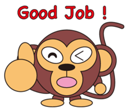 circle face 5 monkey sticker #227624