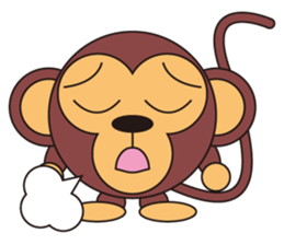 circle face 5 monkey sticker #227625