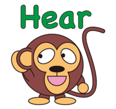 circle face 5 monkey sticker #227628