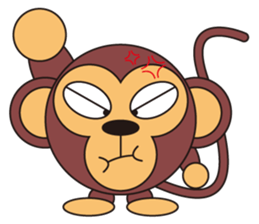 circle face 5 monkey sticker #227629