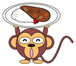 circle face 5 monkey sticker #227630