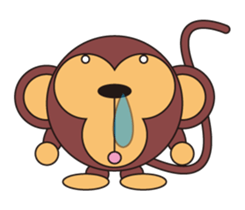 circle face 5 monkey sticker #227631