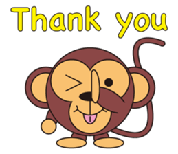 circle face 5 monkey sticker #227633