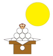 circle face 5 monkey sticker #227640