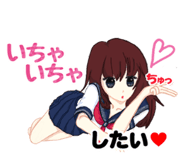 Daily life of the girl who is in love sticker #227929