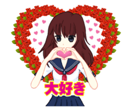 Daily life of the girl who is in love sticker #227957