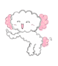 The dog of a pink ear. sticker #228123