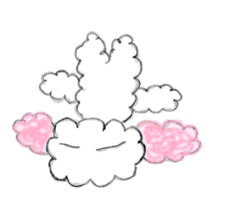 The dog of a pink ear. sticker #228129