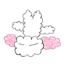 The dog of a pink ear. sticker #228129