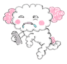 The dog of a pink ear. sticker #228138