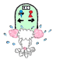 The dog of a pink ear. sticker #228145