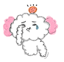 The dog of a pink ear. sticker #228155