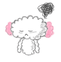 The dog of a pink ear. sticker #228159