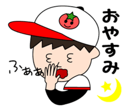 Pesticide-free tomatoes baseball team sticker #228483