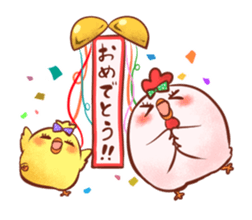 Kokekko & Piyokko -Cute animal stamp sticker #228685