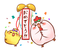 Kokekko & Piyokko -Cute animal stamp sticker #228685