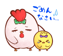 Kokekko & Piyokko -Cute animal stamp sticker #228692