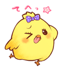 Kokekko & Piyokko -Cute animal stamp sticker #228694