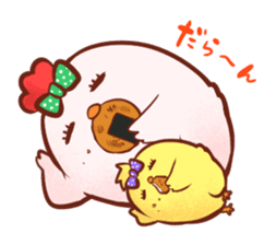 Kokekko & Piyokko -Cute animal stamp sticker #228704