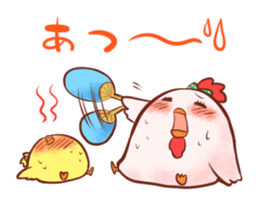 Kokekko & Piyokko -Cute animal stamp sticker #228712