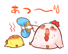 Kokekko & Piyokko -Cute animal stamp sticker #228712