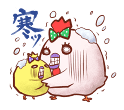 Kokekko & Piyokko -Cute animal stamp sticker #228713
