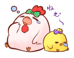 Kokekko & Piyokko -Cute animal stamp sticker #228718