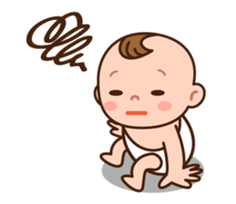 Baby Adzuki-chan cute and funny. sticker #230563
