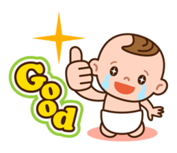 Baby Adzuki-chan cute and funny. sticker #230564