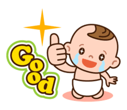 Baby Adzuki-chan cute and funny. sticker #230564