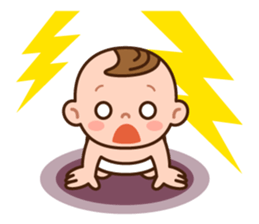 Baby Adzuki-chan cute and funny. sticker #230566