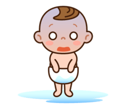 Baby Adzuki-chan cute and funny. sticker #230574