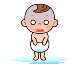 Baby Adzuki-chan cute and funny. sticker #230574