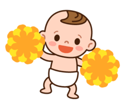 Baby Adzuki-chan cute and funny. sticker #230575