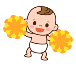 Baby Adzuki-chan cute and funny. sticker #230575