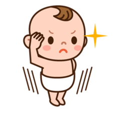 Baby Adzuki-chan cute and funny. sticker #230576