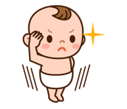 Baby Adzuki-chan cute and funny. sticker #230576