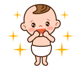 Baby Adzuki-chan cute and funny. sticker #230577