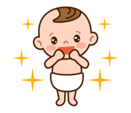 Baby Adzuki-chan cute and funny. sticker #230577