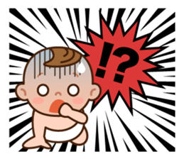 Baby Adzuki-chan cute and funny. sticker #230578